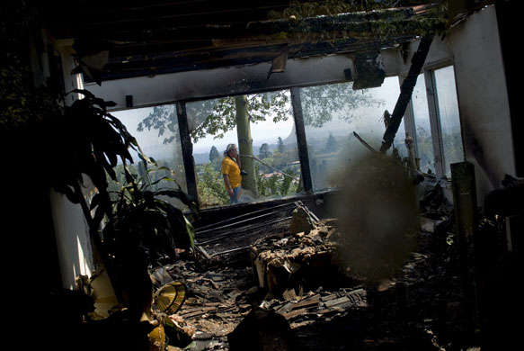 California Wildfires: The remains of a home that was burned in a wildfire 
