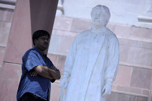 BSP Mayawati Kumari Rally: Shraavan Prajapati, the BSP leader Kumari Mayawati official sculptor