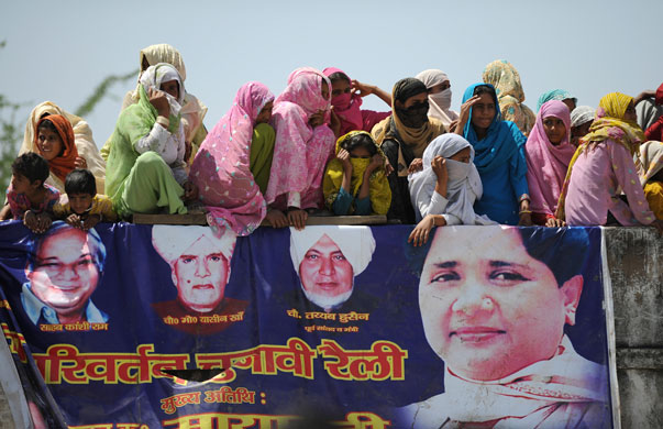 BSP Mayawati Kumari Rally: Supporters of Bahujan Samaj Party
