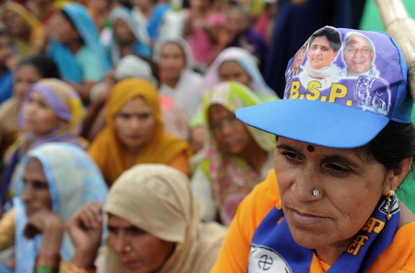 BSP Mayawati Kumari Rally: Supporters listen to the speech of Bahuj