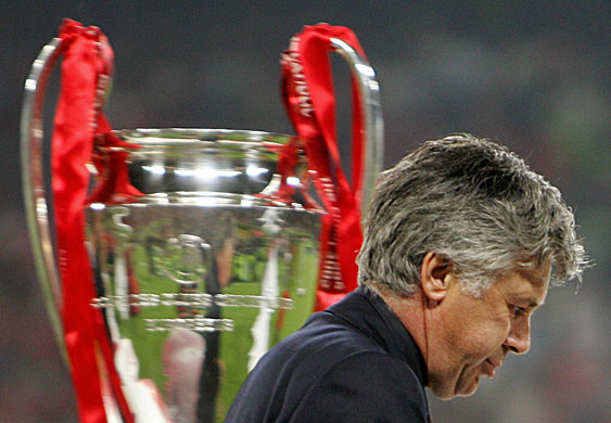 Ancelotti: AC Milan's coach Carlo Ancelotti walks by