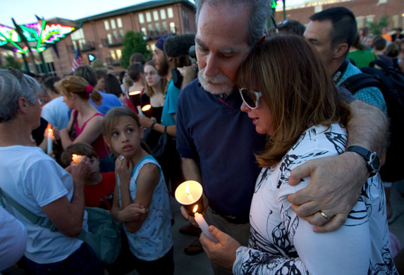 1 June 2009: Wichita, US: A candle light vigil for Dr George Tiller