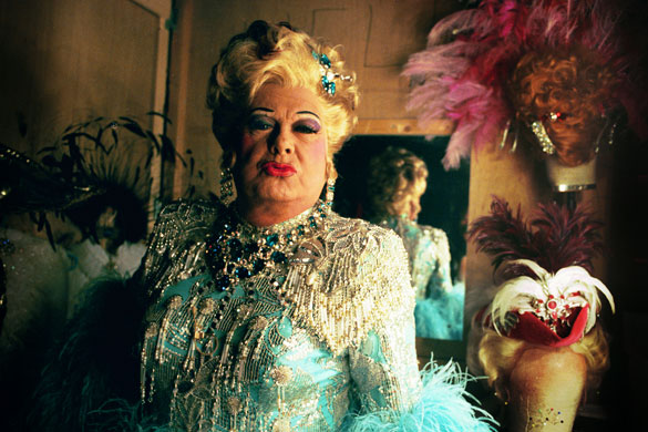 Danny La Rue: 2000: Danny La Rue in his dressing room at a theatre in Woking