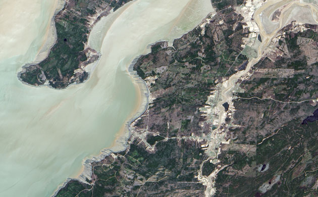 Satellite Eye: Nova Scotia’s Joggins Fossil Cliffs