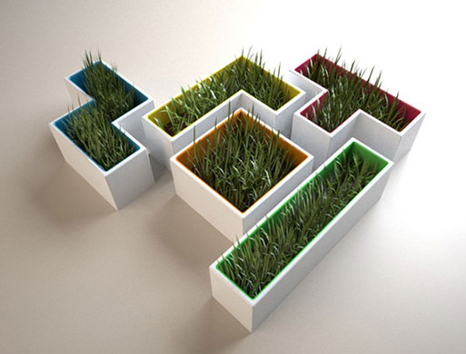 Tetris 25th anniversary: Tetris pots by French designer Stéphanie Choplin