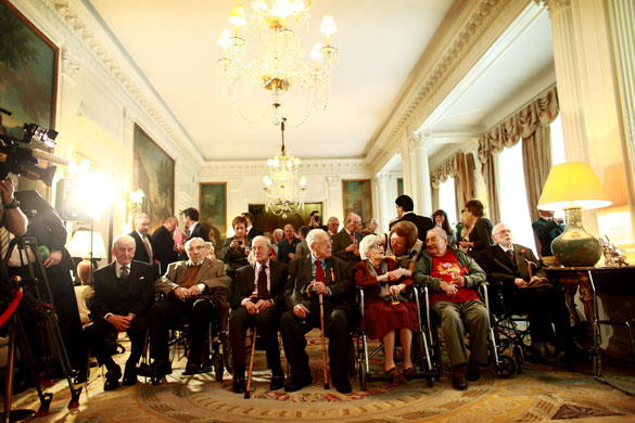 Eyewitness: Former members of the International Brigade at the Spanish Embassy