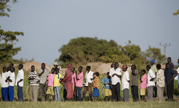 Katine: Spectators at the match between the Katine Actors and the Eagles FC