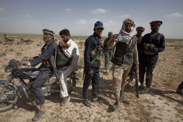Sean Smith in Afghanistan: American soldiers from Charlie Company meet with the Afghan National Police
