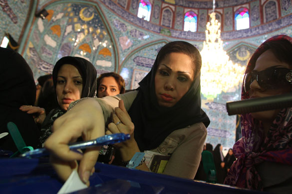 Iraninan elections: Women cast their vote to elect a new president