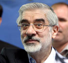 Iranian presidential candidate Mir-Hossein Moussavi vots on election day in Iran 12 June 2009