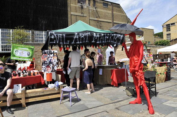 Art Car Boot Fair: The Evil Art Market stall