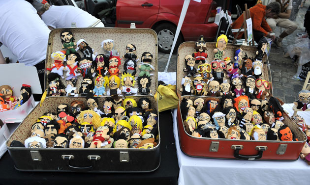 Art Car Boot Fair: Dolls for sale by The Kuntists