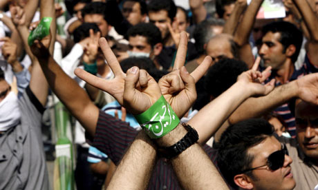 Protest rally against the presidential elections in Iran