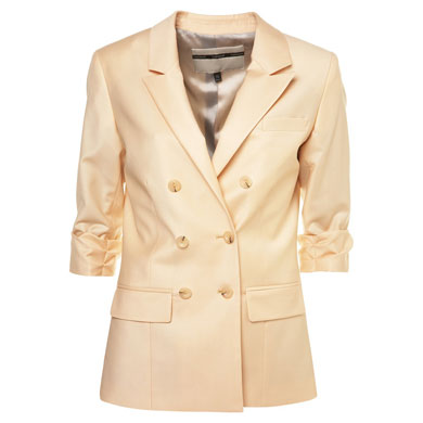 Peach Blazer :  jacket outerwear tailored style