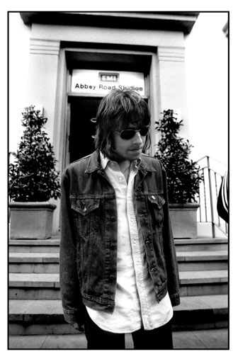 Jill Furmanovsky Oasis: Liam Gallagher outside Abbey Road studios