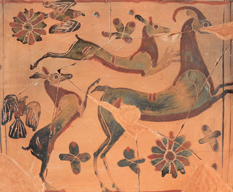 Acropolis Museum: A terracotta votive plaque from the Sanctuary of the Nymph