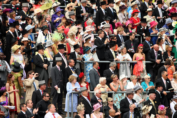 First day at Ascot: Racegoers in the stands
