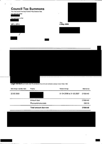 MPs' expenses receipts: Council Tax summons from Lembit Opik MP