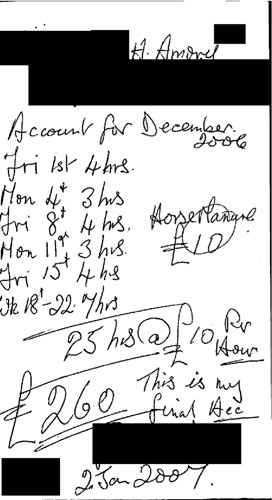 MPs' expenses receipts: Receipt from David Heathcoat-Amory MP