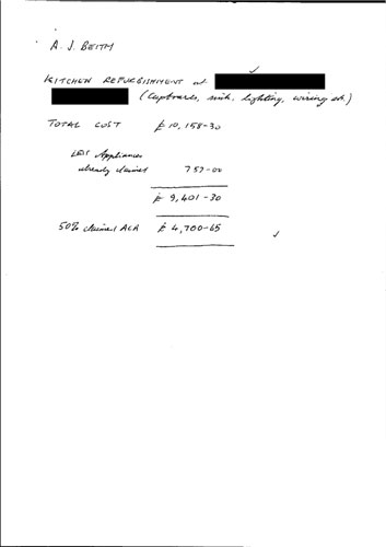 MPs' expenses receipts: Receipt from Alan Beith MP