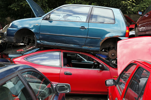 Week in Business: Cars in a scrapyard. The car scrappage scheme has created 60,000 orders