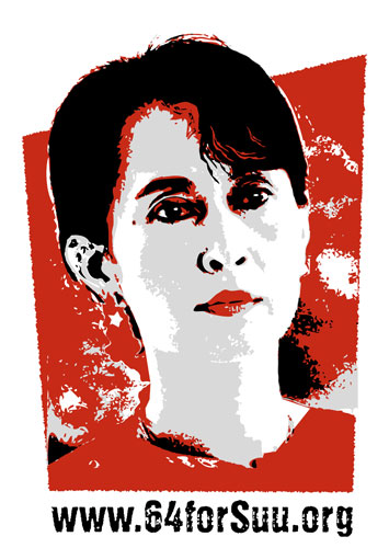 Aung San Suu Kyi 64th: Poster for Aung San Suu Kyi 64th birthday