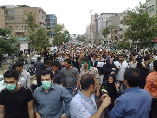 Iran demonstrations: Street protests in Tehran, Iran June 18, 2009