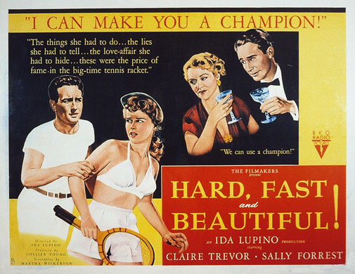 Top 10 tennis films: Hard, Fast and Beautiful film poster, 1951