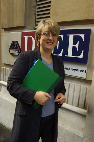 Jacqui Smith: 1999: Jacqui Smith, MP, at the department for education