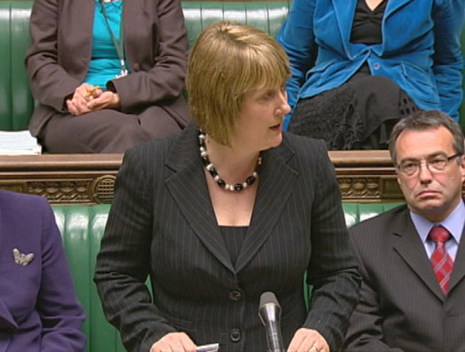 Jacqui Smith: 2009: Jacqui Smith addresses the House of Commons