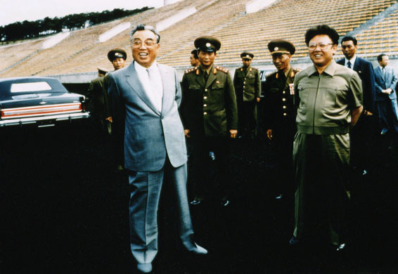 Jong Il family: North Korean leader Kim Jong-Il and then-leader, Kim Il-Sung