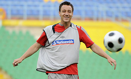 John Terry at England training in Kazakhstan