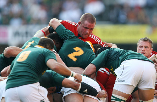 lions 1st test: Phil Vickery of the Lions pops out of the scrum in the first half