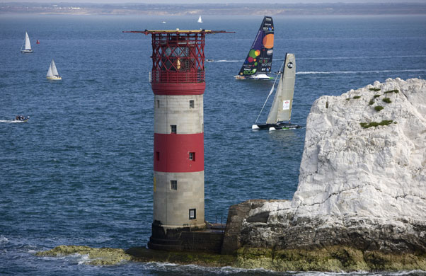 Round the Island: Team Aqua Extreme 40 and BT IMOCA round The Needles