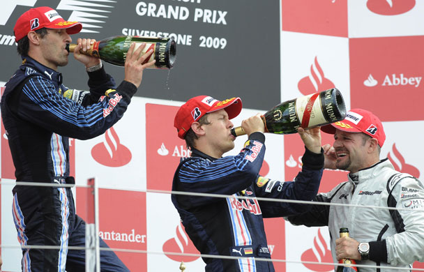 British F1 Grand Prix: Winners' Podium