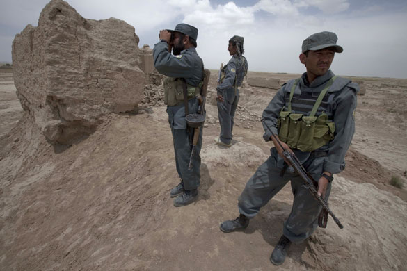 Sean Smith in Afghanistan: Afghan National Police join American soldiers on patrol
