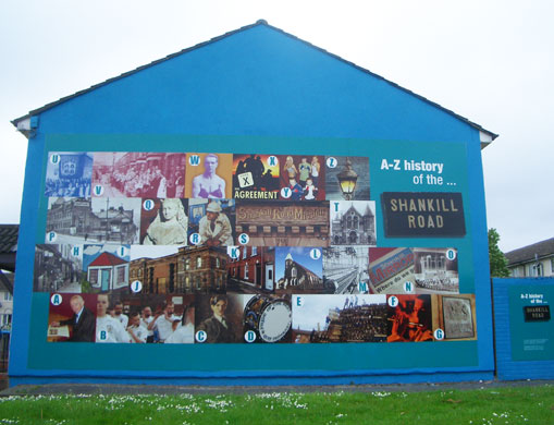 Lower Shankhill murals: Shankhill murals before and after