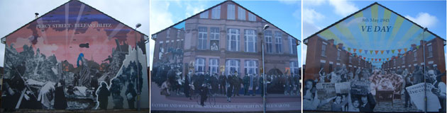 Lower Shankhill murals: Shankhill murals before and after