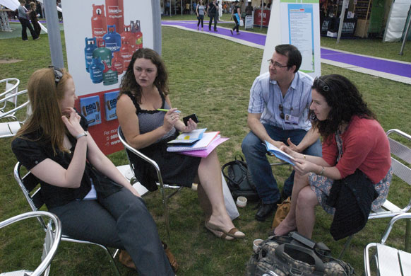 Taste Fringe: Susan and the advance team cooking with gas