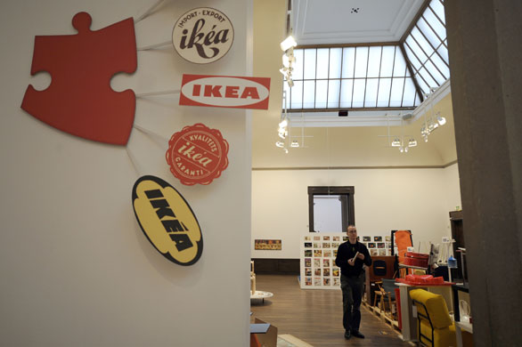 Ikea: A visitor looks at the exhibition