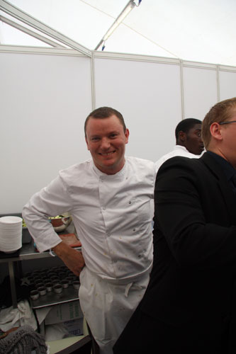 Taste Fringe: Theo Randall being grilled by GingerGourmand at the pass back of house