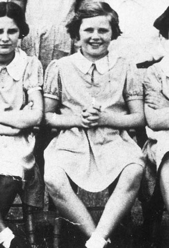 Margaret Thatcher: 1930s: Margaret Roberts in a school photograph