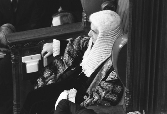 House of Commons speaker: June 1983: Speaker of the House of Commons, Mr Bernard Weatherill