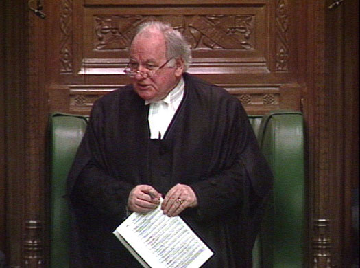 House of Commons speaker: February 2002: Speaker of the House, Michael Martin