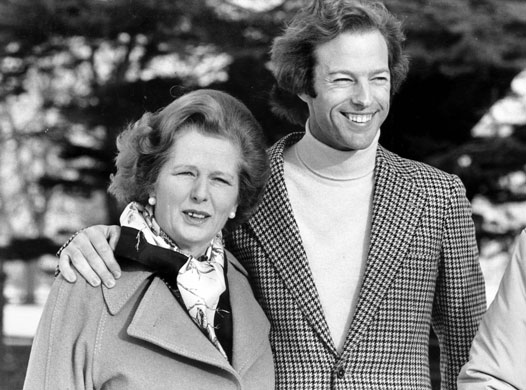 Margaret Thatcher: 1982: Together at Chequers. Mrs Thatcher with her son Mark