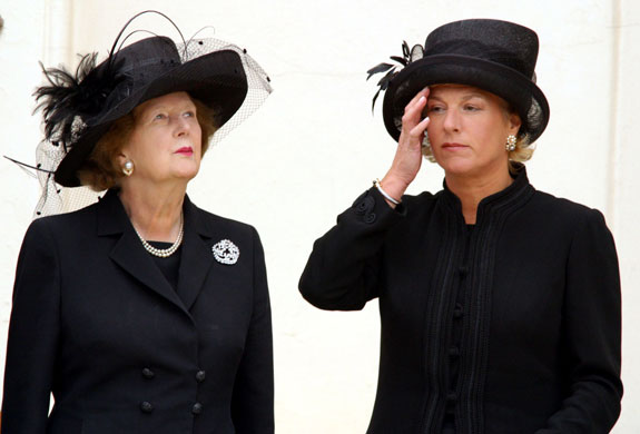Margaret Thatcher: 2003: Baroness Thatcher at Denis Thatcher's funeral