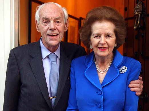 Margaret Thatcher: 2003: Baroness Margaret Thatcher with her husband Sir Denis Thatcher 