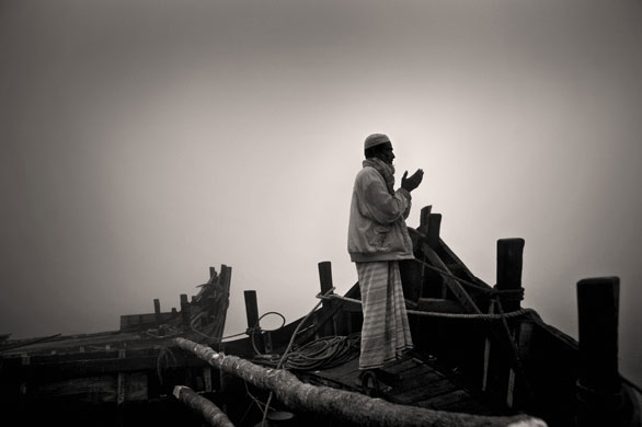 Shrimp farming: Aiyub Ali (65) gets up very early for his morning prayers to start his day