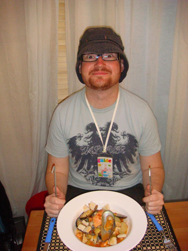 Allegra McEvedy fish: It's Mike! Him and theadz are off somewhere tomorrow. Where could it be?