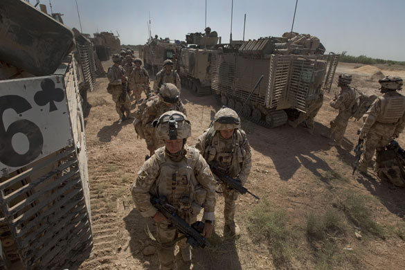 Sean Smith Black Watch: Soldiers with B company of the Black Watch going on patrol from FOB Wahid